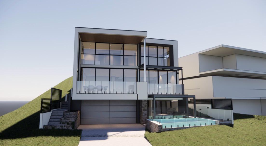Completed custom home exterior in Salter Point, Western Australia